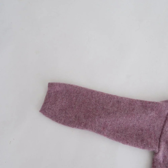 Garnet Hill Purple Fine Knit Bell 100% Cashmere Peplum Lightweight Sweater XS - Picture 8 of 10